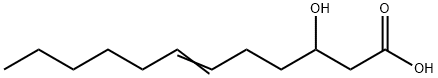 trans-3-Hydroxydodec-6-enoic acid Structure