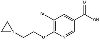 6-(2-aziridin-1-ylethoxy)-5-bromonicotinic acid Structure