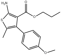 Propyl 2-amino-4-(4-methoxyphenyl)-5-methylthiophene-3-carboxylate Structure
