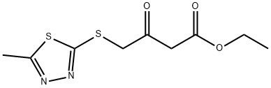 Ethyl 4-[(5-methyl-1,3,4-thiadiazol-2-yl)thio]-3-oxobutanoate Structure