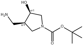 cis-1-Boc-3-hydroxy-4-aMinoMethylpyrrolidine Structure