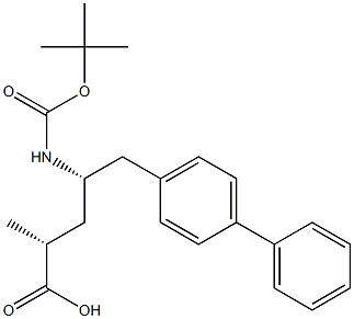(2R,4S)-5-([1,1'-biphenyl]-4-yl)-4-((tert-butoxycarbonyl)aMino)-2-Methylpentanoic acid Structure