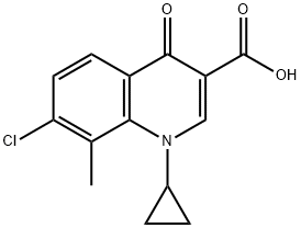 7-Chloro-1-cyclopropyl-1,4-dihydro-8-Methyl-4-oxo-3-quinolinecarboxylic Acid Structure