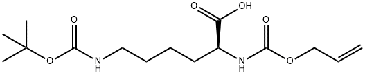 (S)-2-(allyloxycarbonylaMino)-6-(tert-butoxycarbonylaMino)hexanoic acid Structure