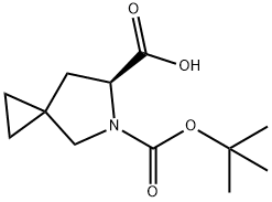 (S)-5-BOC-5-AZASPIRO[2.4]HEPTANE-6-CARBOXYLIC ACID Structure