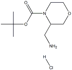 N-Boc-3-(aMinoMethyl)Morpholine Hydrochloride Structure