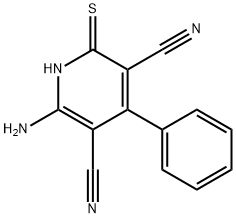 6-aMino-3,5-dicyano-4-phenyl-2(1H)-pyridinethione Structure