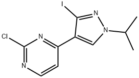  2-Chloro-4-(3-iodo-1-isopropyl-1H-pyrazol-4-yl)pyrimidine Structure