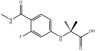 N-[3-Fluoro-4-[(methylamino)carbonyl]phenyl]-2-methylalanine Structure