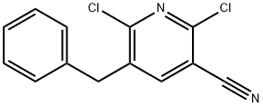 5-Benzyl-2,6-dichloronicotinonitrile Structure