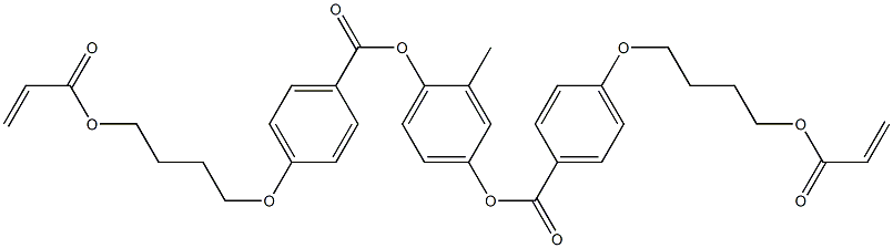 Benzoic acid, 4-[4-[(1-oxo-2-propenyl)oxy]butoxy]-, 2-Methyl-1,4-phenylene ester Structure