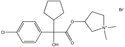 3-[[2-(4-Chlorophenyl)-2-cyclopentyl-2-hydroxyacetyl]oxy]-1,1-diMethyl
pyrrolidiniuM BroMide Structure