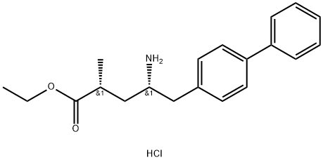 (2R,4S)-4-Amino-5-(biphenyl-4-yl)-2-methylpentanoic Acid Ethyl Ester Hydrochloride Structure