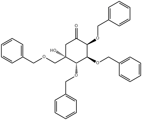 (2S,3S,4S,5S)-5-Hydroxy-2,3,4-tris(phenylMethoxy)-5-[(phenylMethoxy)Methyl]-cyclohexanone Structure