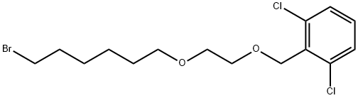 Benzene, 2-[[2-[(6-broMohexyl)oxy]ethoxy]Methyl]-1,3-dichloro Structure