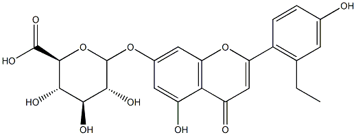 Apigenin-7-O-glucuronide-6'-ethyl ester Structure