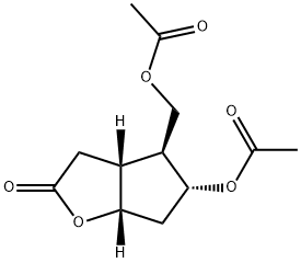 ((3aR,4S,6aS)-5-acetoxy-2-oxohexahydro-2H-cyclopenta[b]furan-4-yl)Methyl acetate Structure