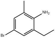 BenzenaMine, 4-broMo-2-ethyl-6-Methyl- Structure
