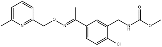 Methyl [[2-chloro-5-[(1E)-1-[[(6-Methyl-2-pyridinyl)Methoxy]iMino]ethyl]phenyl]Methyl]carbaMate Structure