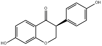 S-2,3-dihydro-7-hydroxy-3-(4-hydroxyphenyl)-4H-1-Benzopyran-4-one Structure