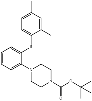 4-[2-(2,4-DiMethylphenylsulfanyl)phenyl]piperazine-1-carboxylic acid tert-butyl ester Structure