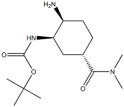 tert-butyl (1R,2S,5S)-2-aMino-5-(diMethylcarbaMoyl)cyclohexylcarbaMate Structure