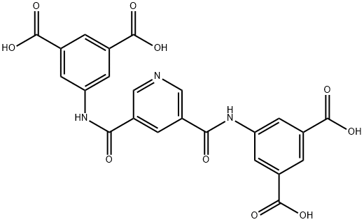 1,3-Benzenedicarboxylic acid, 5,5'-[3,5-pyridinediylbis(carbonylimino)]bis- Structure