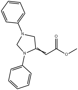 (E)-methyl 2-(1,3-diphenyl imidazolidin-4-ylidene)acetate Structure