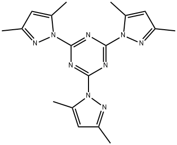 2,4,6-tris(3,5-dimethylpyrazol-1-yl)-1,3,5-triazine Structure