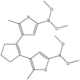 dimethyl (4-{2-[5-(dimethoxyboranyl)-2-methylthiophen-3-yl]cyclopent-1-en-1-yl}-5-methylthiophen-2-yl)boronate Structure