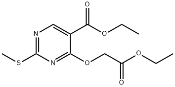 ethyl 4-(2-ethoxy-2-oxoethoxy)-2-((4-(methylthio)benzyl)amino)pyrimidine-5-carboxylate Structure