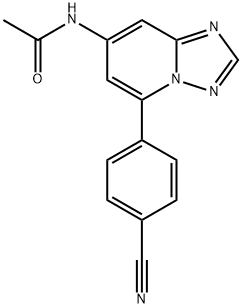 N-(5-(4-cyanophenyl)-[1,2,4]triazolo[1,5-a]pyridin-7-yl)acetamide Structure