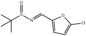 (S,E)-N-((5-chlorofuran-2-yl)methylene)-2-methylpropane-2-sulfinamide Structure