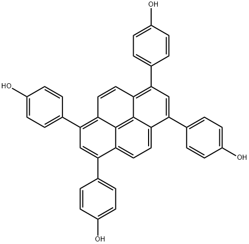 1,3,6,8-Tetra(4-hydroxyphenyl)pyrene Structure