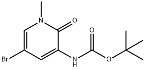 tert-butyl 5-bromo-1-methyl-2-oxo-1,2-dihydropyridin-3-ylcarbamate Structure