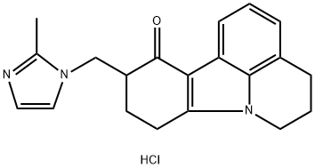 10-((2-methyl-1H-imidazol-1-yl)methyl)-5,6,9,10-tetrahydro-4H-pyrido[3,2,1-jk]carbazol-11(8H)-one hydrochloride Structure