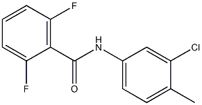 2,6-Difluoro-N-(3-chloro-4-methylphenyl)benzamide, 97% Structure