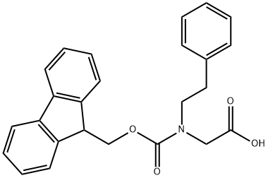 N-Fmoc-N-(2-phenylethyl)-glycine Structure