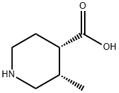 4-Piperidinecarboxylic acid, 3-methyl-, (3S,4S)- Structure