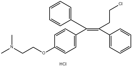 (Z)-2-(4-(4-chloro-1,2-diphenylbut-1-en-1-yl)phenoxy)-N,N-dimethylethanamine hydrochloride Structure