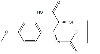 N-(Tert-Butoxy)Carbonyl (2R,3R)-3-Amino-2-hydroxy-3-(4-methoxy-phenyl)propionic acid Structure