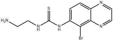Thiourea, N-(2-aminoethyl)-N'-(5-bromo-6-quinoxalinyl)- Structure