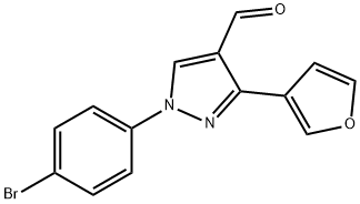 1-(4-bromophenyl)-3-(furan-3-yl)-1H-pyrazole-4-carbaldehyde Structure