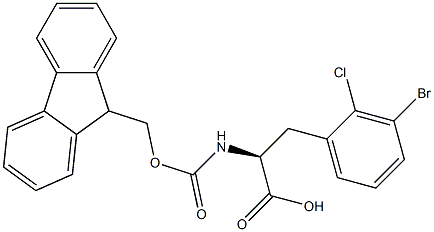 3-Bromo-2-chloro-N-Fmoc-L-phenylalanine Structure