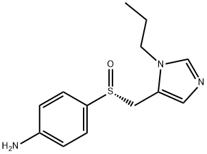 4-[(R)-(1-propyl-1H-imidazol-5-yl)methanesulfinyl]aniline Structure