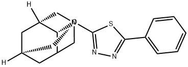 2-((1R,3R,4R,7S)-1-azaadamantan-4-yloxy)-5-phenyl-1,3,4-thiadiazole Structure