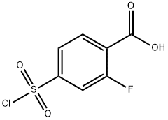 4-(chlorosulfonyl)-2-fluorobenzoic acid Structure