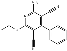 3,5-Pyridinedicarbonitrile,2-amino-6-ethoxy-4-phenyl- Structure
