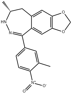 (R)-(+)-8-methyl-5-(3-methyl-4-nitrophenyl)-8,9-dihydro-7H-1,3-dioxolo[4,5-h][2,3]benzodiazepine Structure