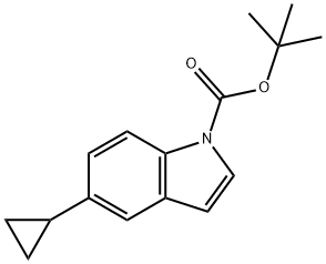 tert-butyl 5-cyclopropyl-1H-indole-1-carboxylate Structure